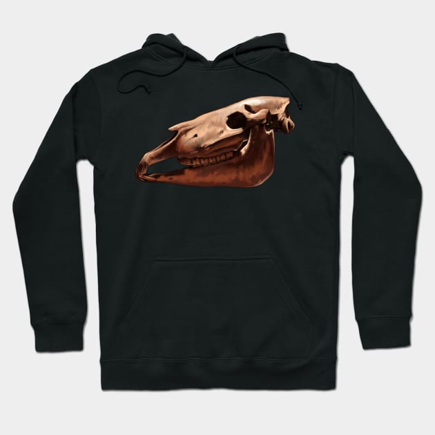 Ice Age Wild Horse Skull Hoodie by Pip Tacla